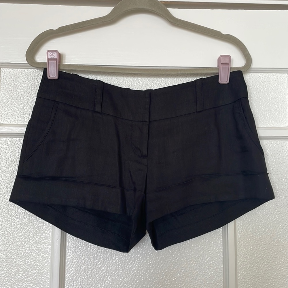 BeBe Black linen shorts
